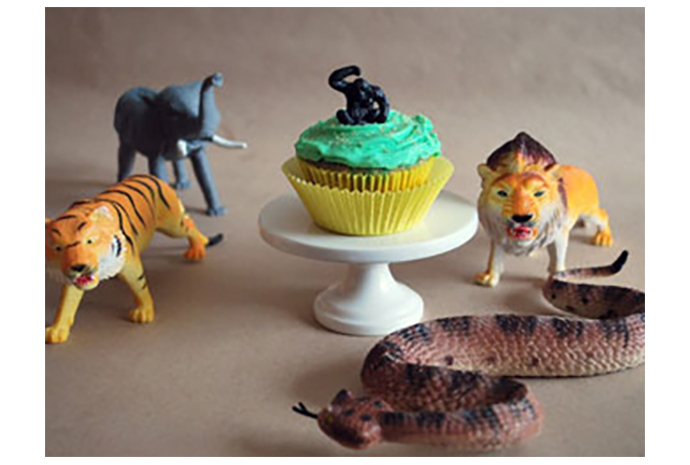 Even Tarzan would love these cool jungle cupcakes.