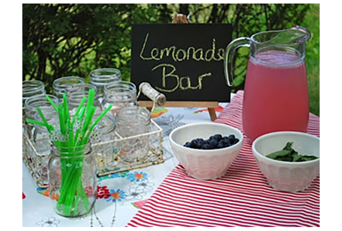 Sure, you could charge your guests a quarter for a glass of your ‘design-your-own-lemonade', but we think the enthusiastic response will be worth a lot more. 
