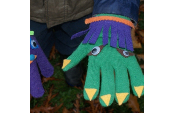 Don't get bitten by these fun-to-make monster mittens. 