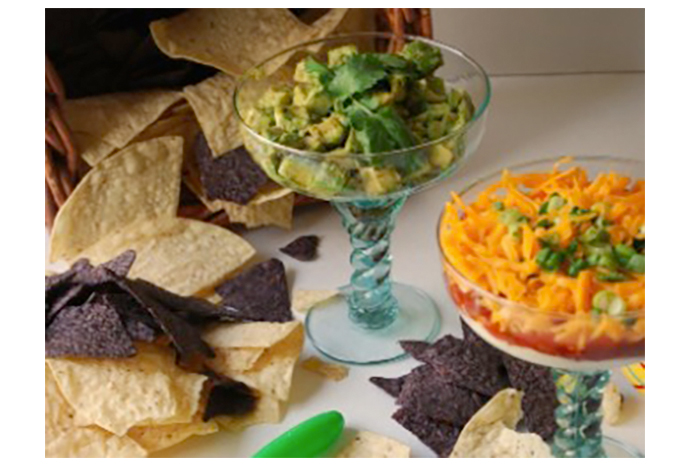 Chips and dip—a classic party staple.