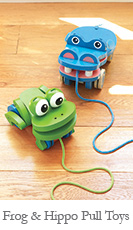 Frog Hippo Pull Toys