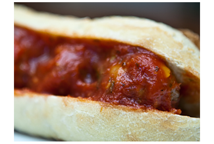 With a freezer full of meatballs and tomato sauce, all you need is a few fresh buns to make the perfect warm meatball sandwich. Perfect for soccer/dance/hockey nights.  