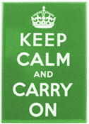 Keep Calm and Carry On Green Magnet