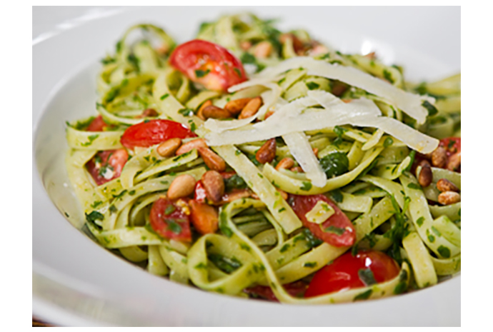 This quick and easy pasta dish is a great last minute meal you can throw together and look like an Italian goddess. Use frozen spinach if you don't have any fresh on hand. 