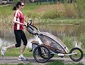 Woman Jogging with Chariot Cougar Carrier