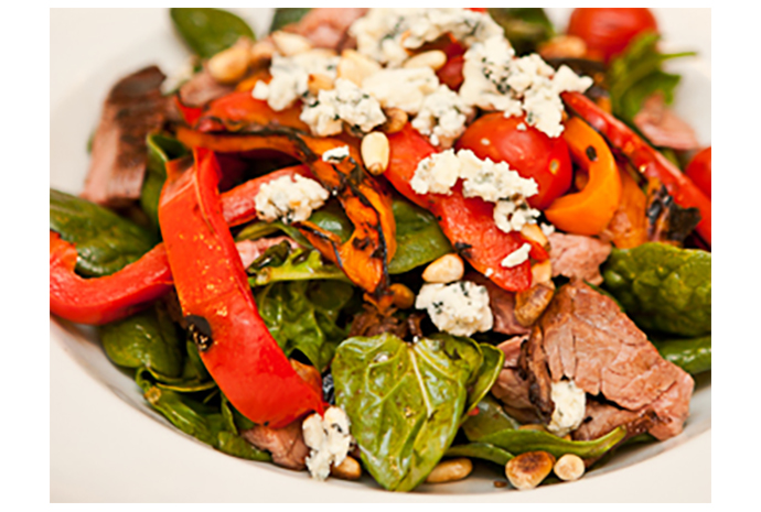 This is an easy Family Meal if you have some leftover flank steak, but it's just as good if cooked the same night. Put as many of the kids' favourite ingredients in the salad as you can to peak their interest.  