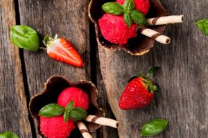 Homemade Berry Sorbet in Chocolate Cups Recipe - SavvyMom