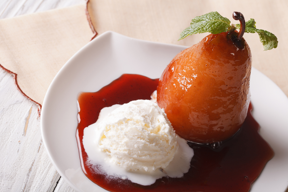 Vanilla and Cinnamon Poached Pear