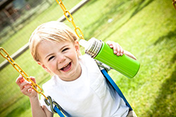 Child with Pura Kiki bottle