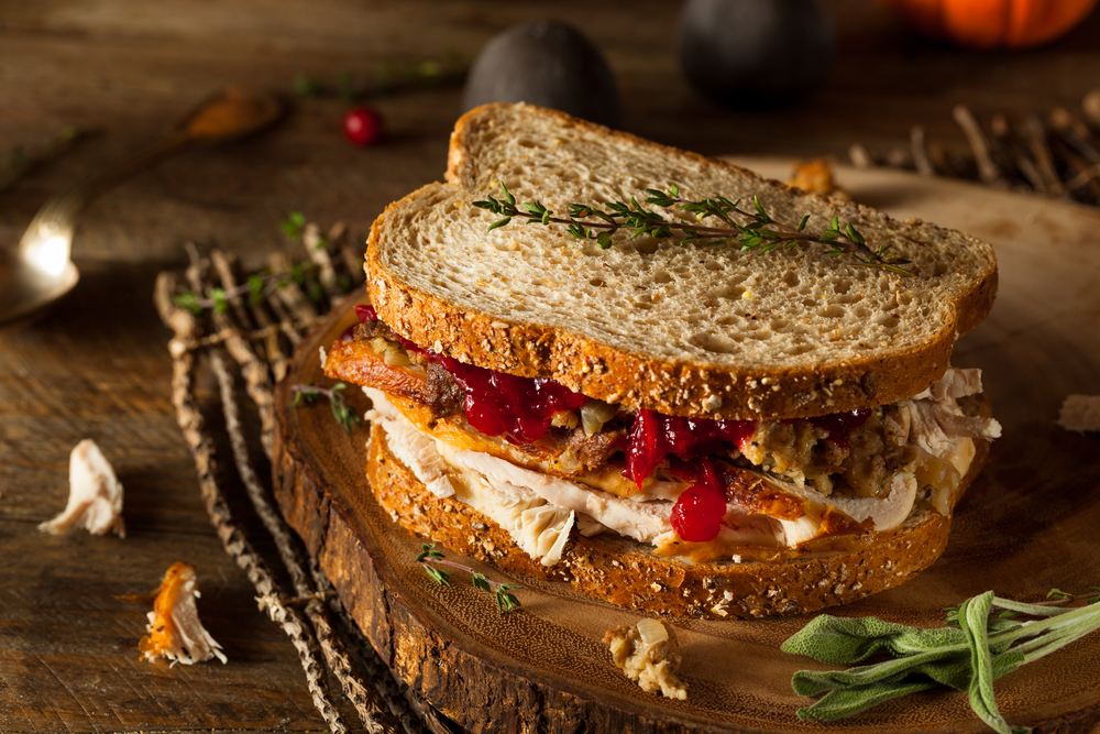 Thanksgiving Leftover Turkey Sandwich