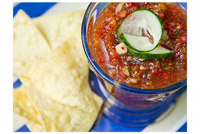 It's a soup, it's a meal, it's a shot of veggies in a bowl that makes a perfect make-ahead-meal. Prepare it the night before and it gets better with time; perfect for lunch or dinner the next day. 