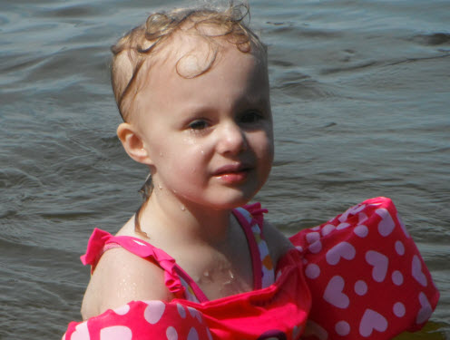 Maddie swimming