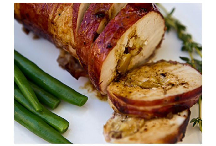 Apple & Brie Stuffed Chicken Breasts Serving your cheese and apples on a tray before dinner is a classic stand by—but try stuffing them into your main course for a change. It's even better.