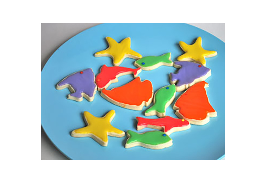 Add a little underwater fun to your table with colourful ocean animal cookies.