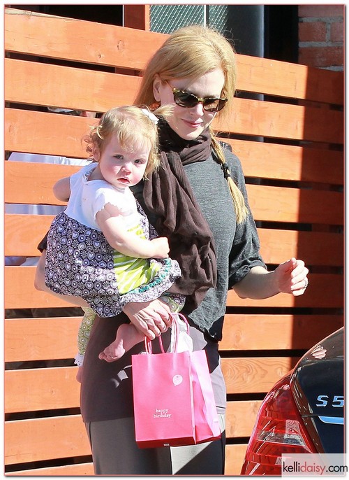 8718516 Actress Nicole Kidman, husband Keith Urban and their daughters Sunday Rose and Faith leaving a birthday party at ROMP in Hollywood, CA on February 5, 2012.
 FameFlynet, Inc. - Santa Monica, CA, USA - +1 (818) 307-4813