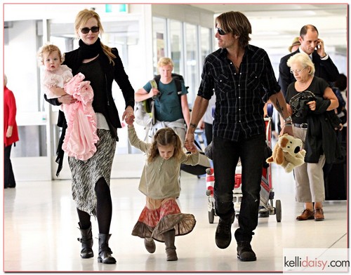 Nicole Kidman And Family Arriving For A Flight In Sydney Actress Nicole Kidman, her husband Keith Urban and their daughters Sunday Rose and Faith arriving for a flight in Sydney, Australia on March 29, 2012. RESTRICTIONS APPLY: USA ONLY