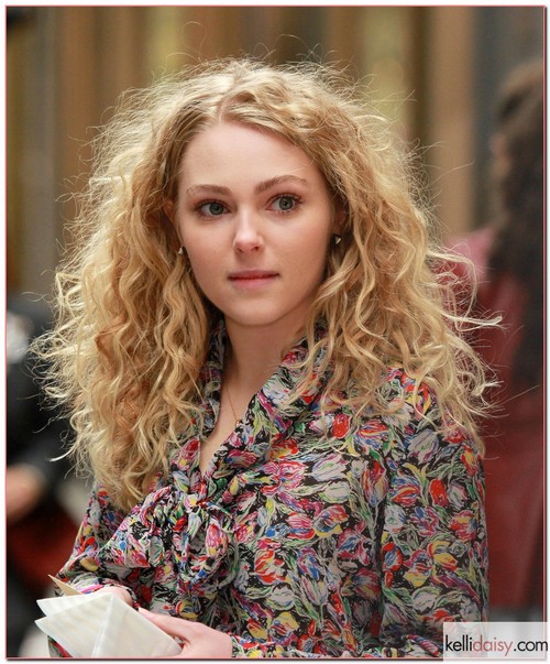 The First Day of Shooting on the Set of "The Carrie Diaries" Actress AnnaSophia Robb and co-star Freema Agyeman on the set of "The Carrie Diaries" as they film for the first day in Manhattan in New York City, New York on March 25, 2012. RESTRICTIONS APPLY: USA ONLY