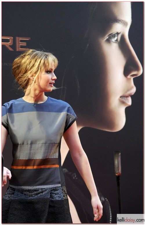 Actress Jennifer Lawrence attends the premiere of &quot;The Hunger Games&quot; on March 26, 2012 in Madrid, Spain.&lt;br /&gt;