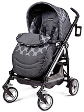Peg Perego Switch Four Complete Stroller in Pois Grey