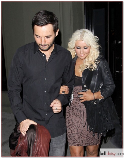 Christina Aguilera & Matthew Rutler Enjoy A Night Out "The Voice" judge Christina Aguilera and her boyfriend Matthew Rutler leave Craig's Restaurant arm-in-arm after enjoying dinner together on April 17, 2012 in West Hollywood, California.<br />