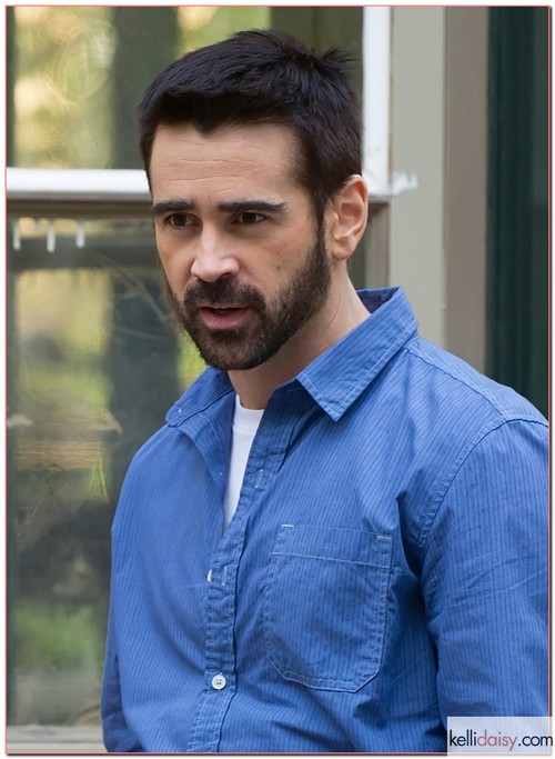 Actor Colin Farrell was a busy filming scene of the new thriller &quot;Dead Man Down&quot; at Rittenhouse Square Park in Philadelphia, PA on April 10, 2012.