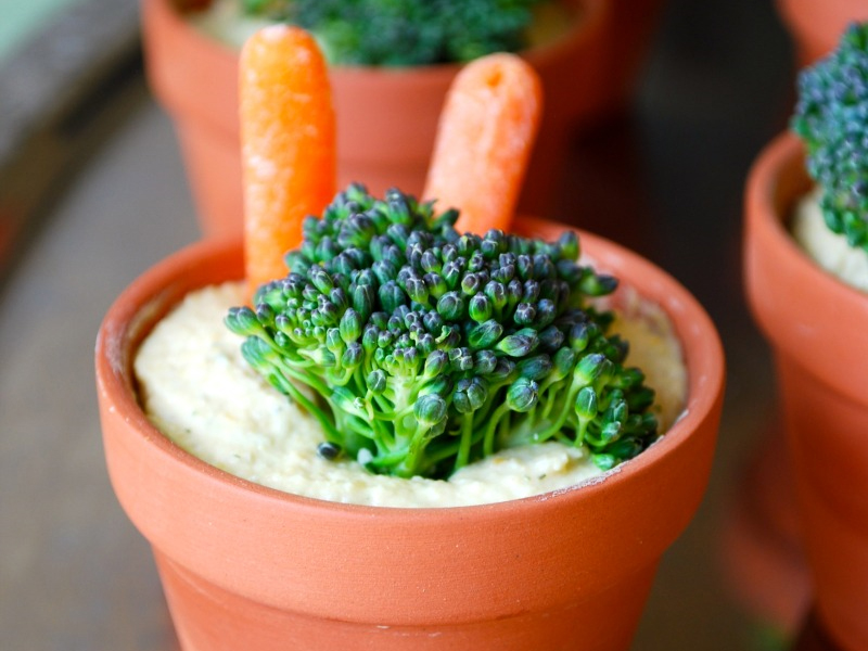 Hummus and Veggie Pot