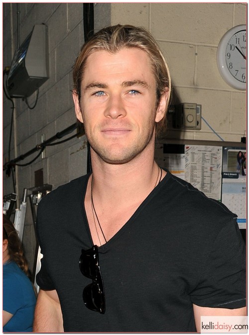 &quot;Snow White and the Huntsman&quot; star Chris Hemsworth was spotted outside &quot;Live with Kelly&quot; on May 31, 2012 in New York City, New York.
