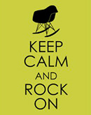 Keep Calm and Rock On Eames Rocking Chair Nursery Print