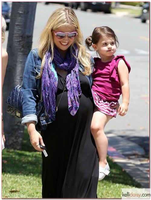 Actress Sarah Michelle Gellar and her daughter Charlotte visiting a friend in Beverly Hills, California on June 30, 2012.