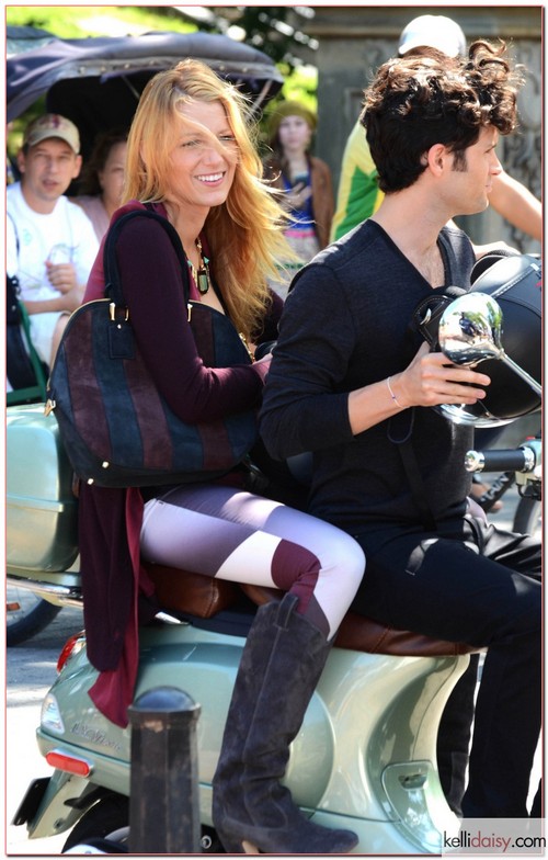 50868761 Blake Lively, Penn Badgley, and Leighton Meester prepare to film scenes for the upcoming season of "Gossip Girl" in New York, New York on August 28th, 2012. Blake Lively, Penn Badgley, and Leighton Meester prepare to film scenes for the upcoming season of "Gossip Girl" in New York, New York on August 28th, 2012. FameFlynet, Inc - Beverly Hills, CA, USA - +1 (818) 307-4813