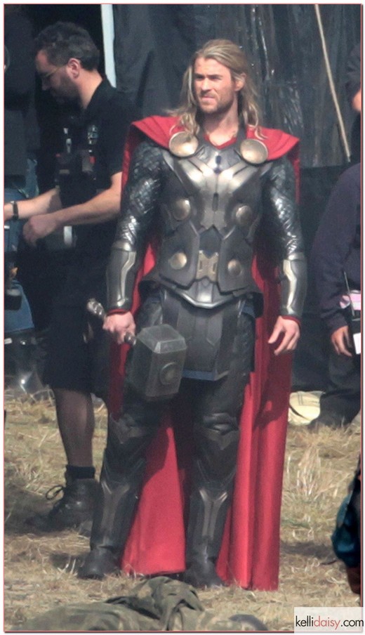 50882611 First pictures show actor Chris Hemsworth back as Thor on the film set of "Thor: The Dark World" on September 11, 2012 in England. Chris is fighting alongside actress Jaimie Alexander, who plays Sif, the goddess of Asgard in the upcoming film. First pictures show actor Chris Hemsworth back as Thor on the film set of "Thor: The Dark World" on September 11, 2012 in England. Chris is fighting alongside actress Jaimie Alexander, who plays Sif, the goddess of Asgard in the upcoming film. FameFlynet, Inc - Beverly Hills, CA, USA - +1 (818) 307-4813 RESTRICTIONS APPLY: USA ONLY