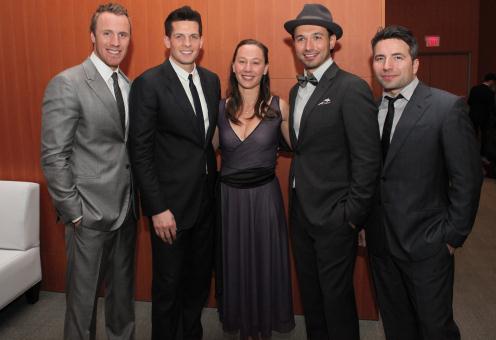 Katie Schulz and gala performers, The Tenors (L-R: Fraser Walters, Victor Micallef, Clifton Murray and Remigio Pereira)