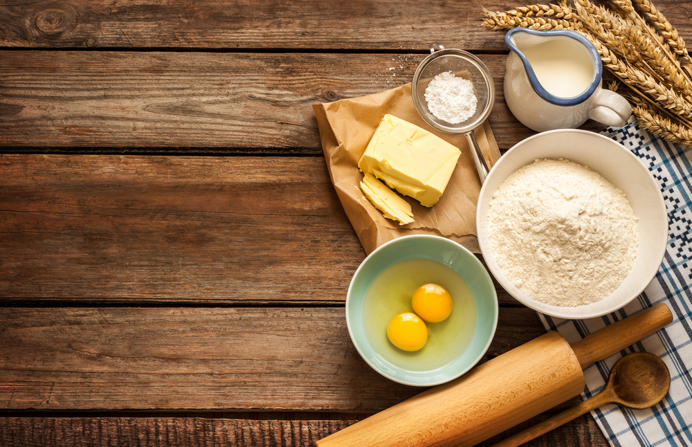 Baking Ingredients on Counter Baking Ingredients on Counter