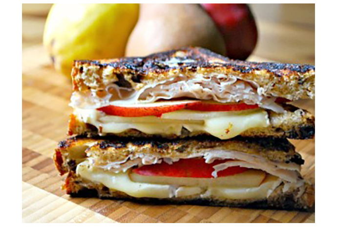 The modest grilled cheese gets a makeover with the addition of sliced pears and deli turkey. Make it with raisin or whole-wheat bread. You'll enjoy it just as much as the toddlers—if not more.