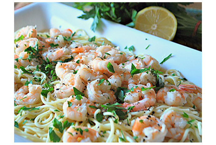 This quick-cooking shrimp scampi is a protein-dense meal that combines spaghetti with seafood tossed in garlic, lemon and butter. Tuck this recipe into your back pocket for a day when dinner needs to be on the table in less than 20 minutes. 