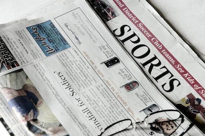 Newspaper headline - Sports