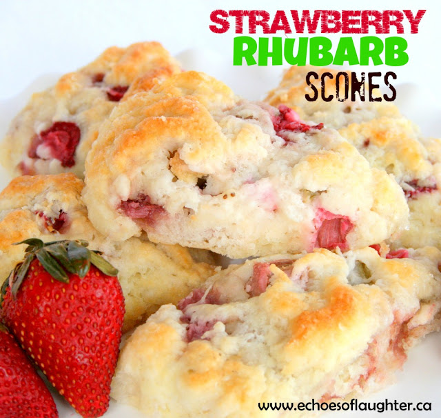 StrawberryRhubarbScones