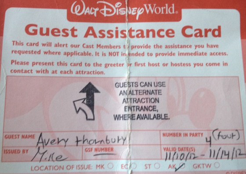 Disney Assistance Pass