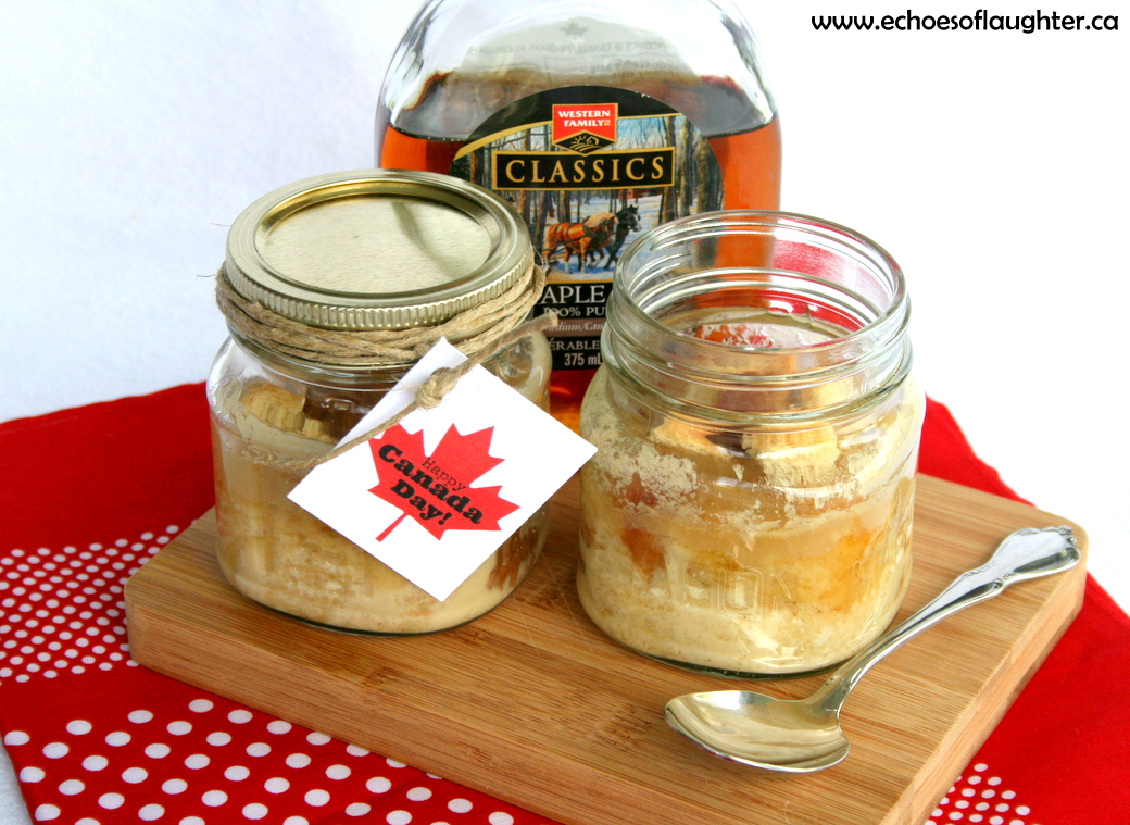 Maple Syrup Bread Pudding In A Jar For Canada Day SavvyMom