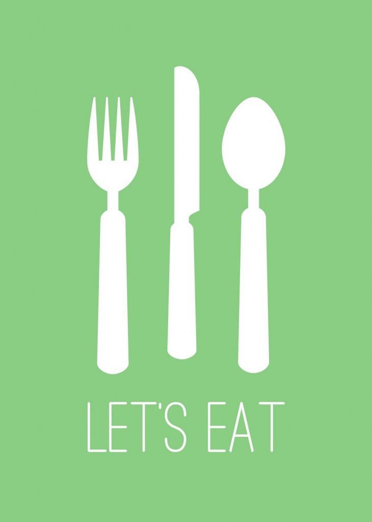 LetsEatprintable-green