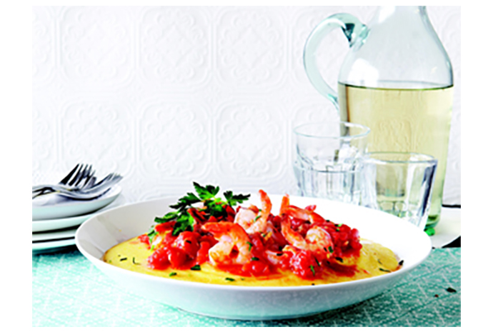 Please your guests with this <a href="http://www.savvymom.ca/index.php/eatsavvy/meals/shrimp-with-bacon-and-polenta" title="pantry meal">pantry meal</a> that comes together quickly (25 minutes!) thanks to the quick-cooking polenta and frozen shrimp you surely have tucked in your freezer. Serve with a simple green salad for a meal your friends will be talking about for days. 