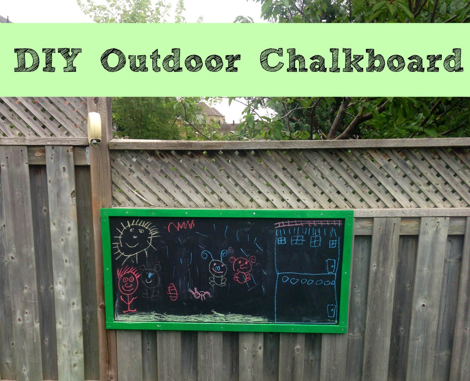 DIY Outdoor Chalkboard SavvyMom