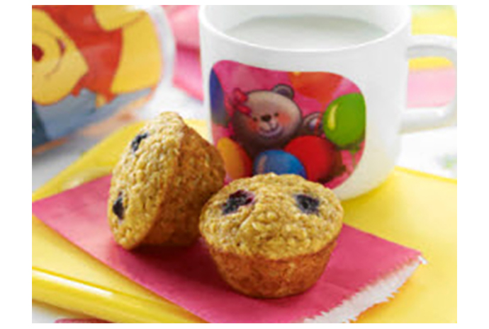 Little Oatmeal Blueberry Muffins - SavvyMom
