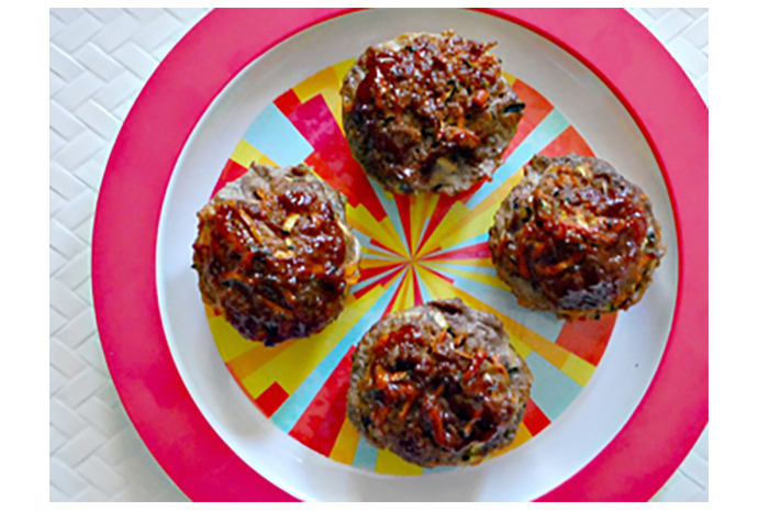 Molasses-Glazed Meatloaf & Veggie 'Muffins' Molasses-Glazed Meatloaf & Veggie 'Muffins'