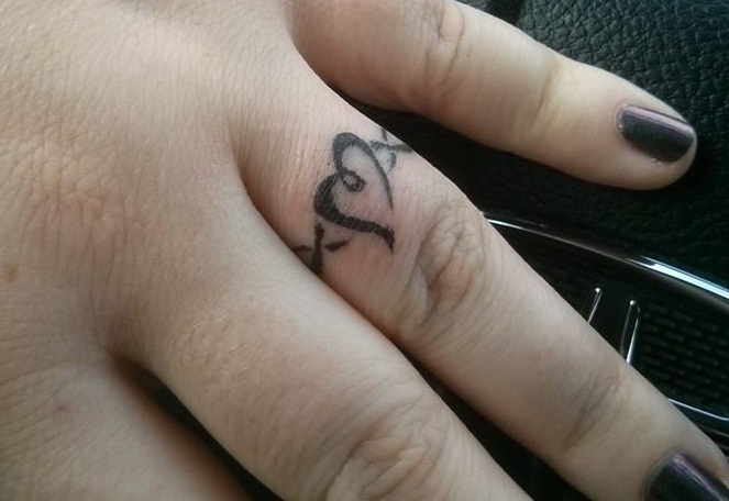 infinity heart ring tattoo