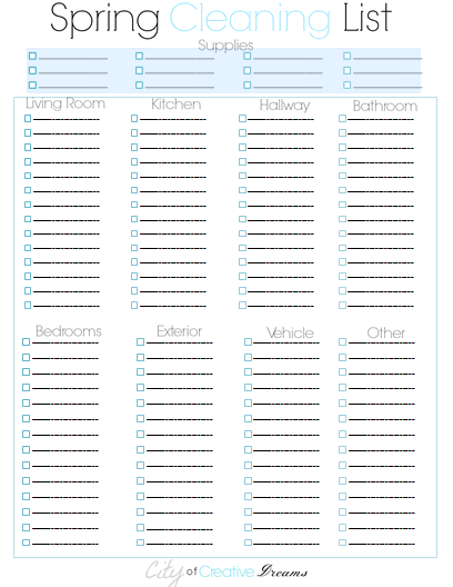 SpringCleaningList SpringCleaningList