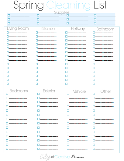 SpringCleaningList