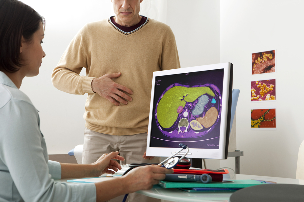 Man Getting Liver Tested