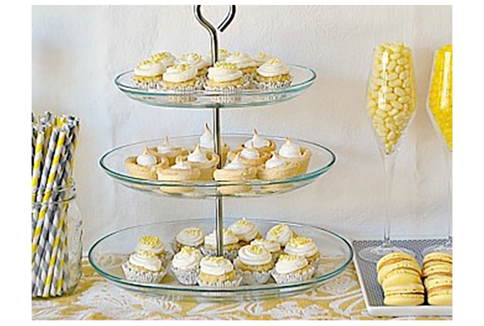 Shower your party in yellow, grey and white. Add some stripes and polka dots and we promise it will be quite a sight. 