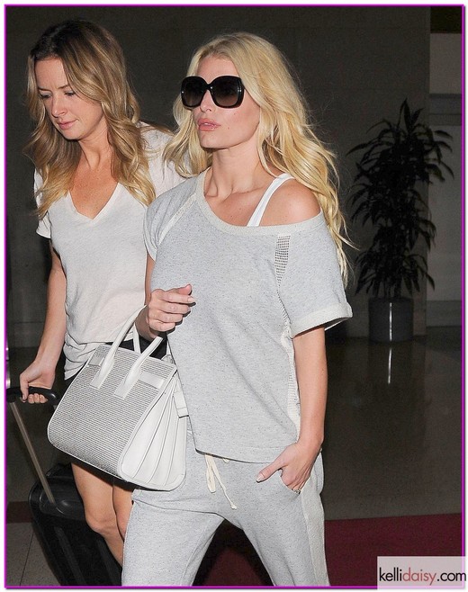 51448712 Singer Jessica Simpson arrives on a flight at LAX Airport on June 11, 2014 in Los Angeles, California. Jessica and her fiance Eric Johnson held a co-ed bachelorette party this past weekend at Eveleigh restaurant. The couple are rumored to be tying the knot over the Fourth of July weekend... FameFlynet, Inc - Beverly Hills, CA, USA - +1 (818) 307-4813